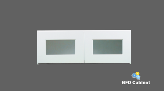 W3312GD Shaker Style Wall Cabinet With Glass Door 33"Wx12"Hx12"D