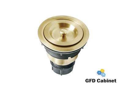 A-D-SS-02 Gold Kitchen Basket Strainer with Cover, Fits all 3 1/2 drain opening
