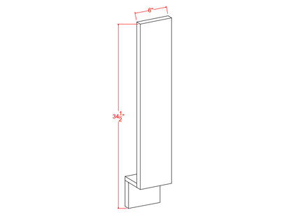 BF6 Shaker Style Cabinet Base Filler 6"Wx34-1/2"H