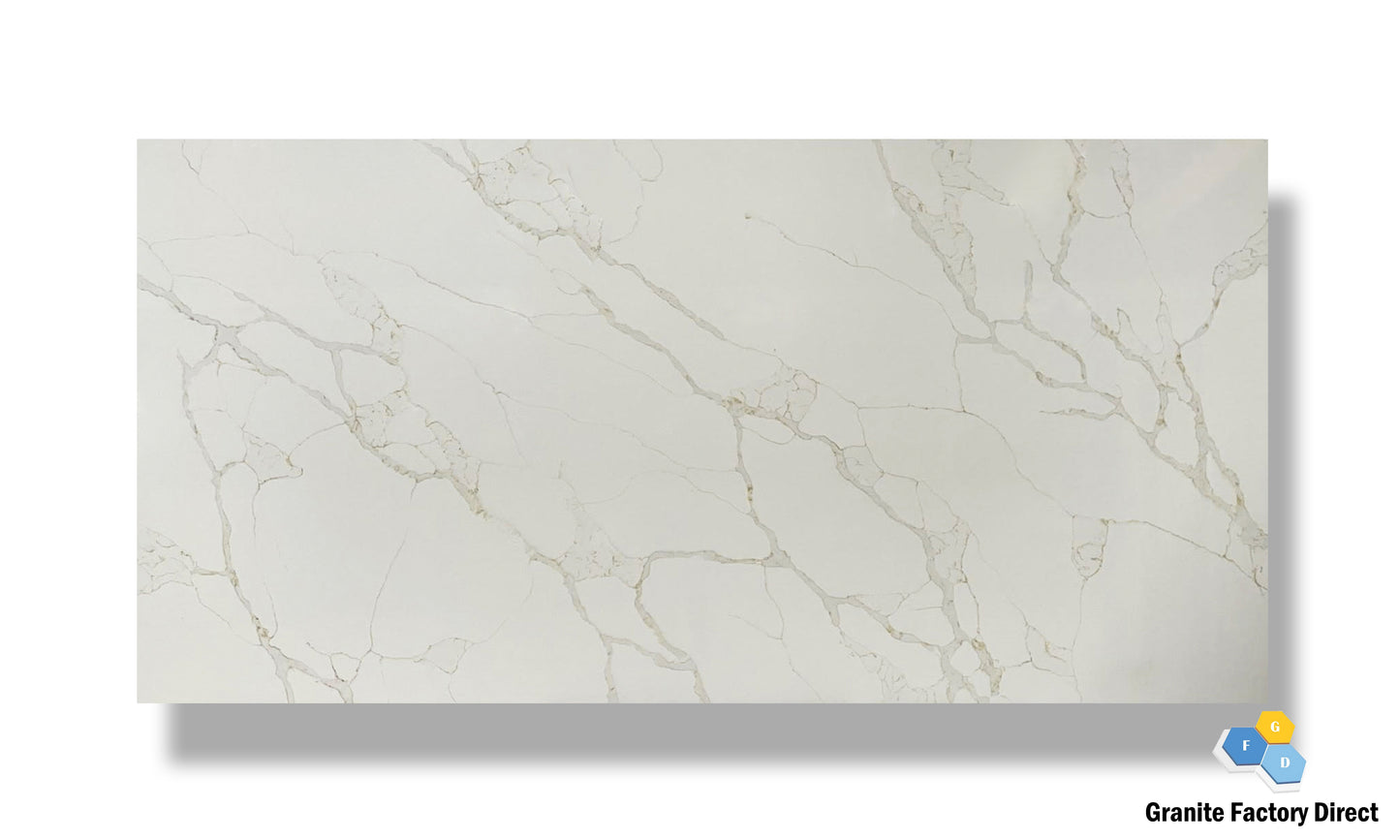 Calacatta Imperial Quartz GFD092 Countertop Prefab and Slab for sale