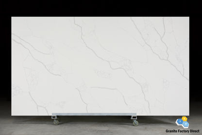 Calacatta Rio Quartz GFD116 Countertop Prefab for sale