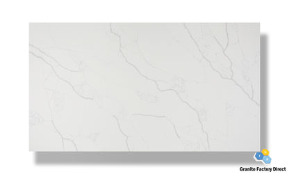 Calacatta Rio Quartz GFD116 Countertop Prefab for sale