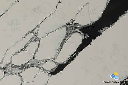 Calacatta Unique Quartz GFD073 Countertop Prefab for sale