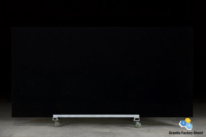 Crystal Black Quartz GFD805 Countertop Prefab and Slab for sale