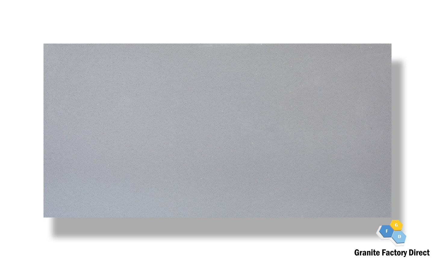 Crystal Grey Light Quartz GFD806 Countertop Prefab and Slab for sale