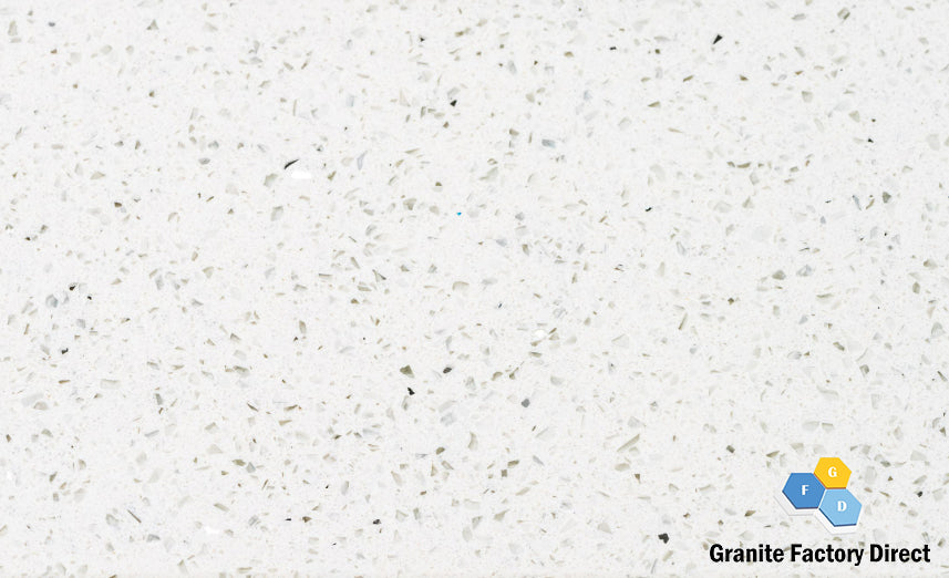 Crystal White Quartz GFD800 Countertop Prefab and Slab for sale