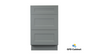 Products 3DB15 Shaker 3-Drawer Base Cabinet 15"Wx34-1/2"Hx24"D