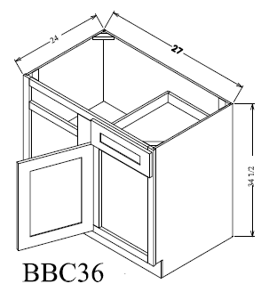 BBC36 Base Blind Corner 36"Wx34-1/2"Hx24"D
